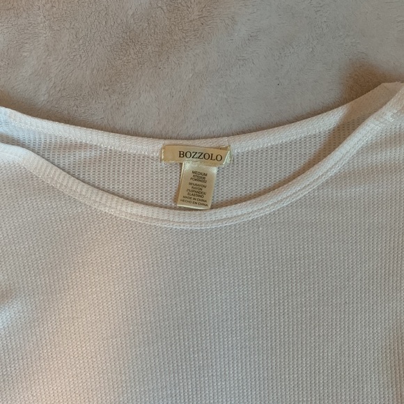 Blue and white ribbed long sleeve tops - Picture 8 of 9